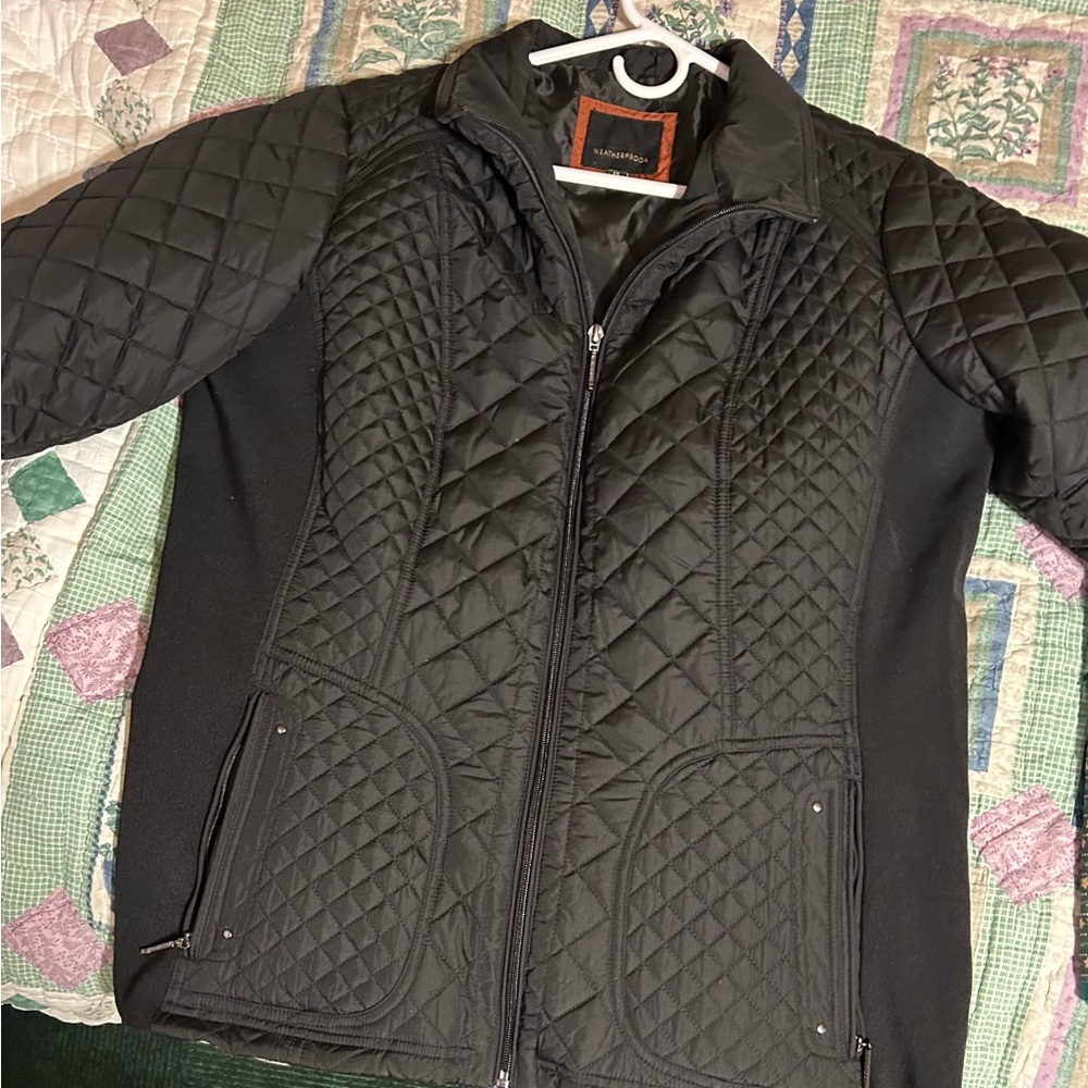 Weatherproof Women's Black Quilted Zip-Front Puffer Jacket